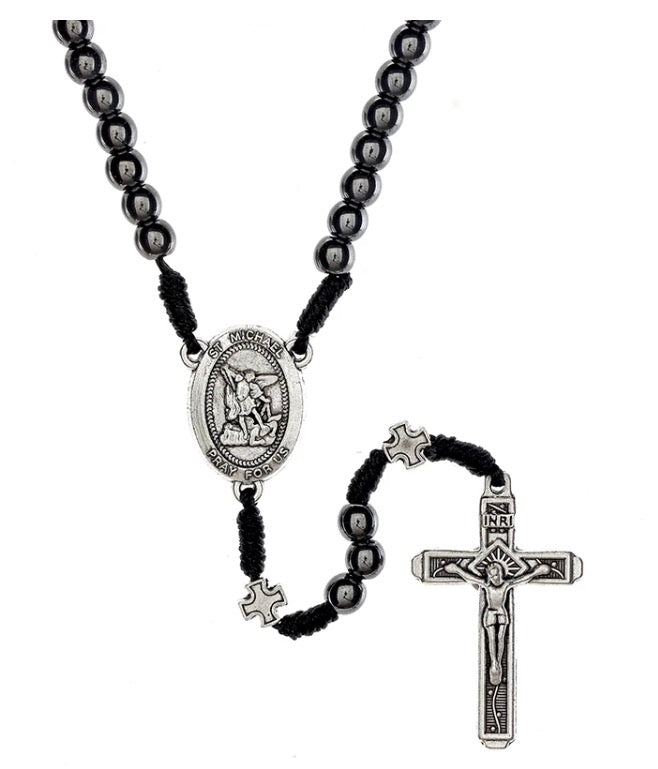ST. MICHEL CROSS HMT CORD ROSARY