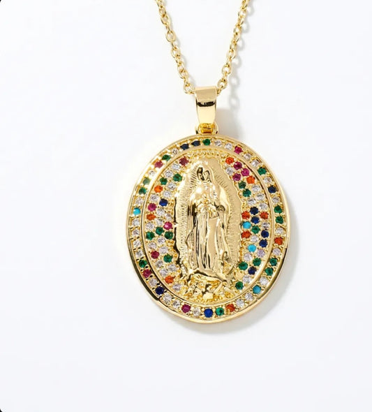 Collar Colgante Virgen María Nuestra Señora De Guadalupe