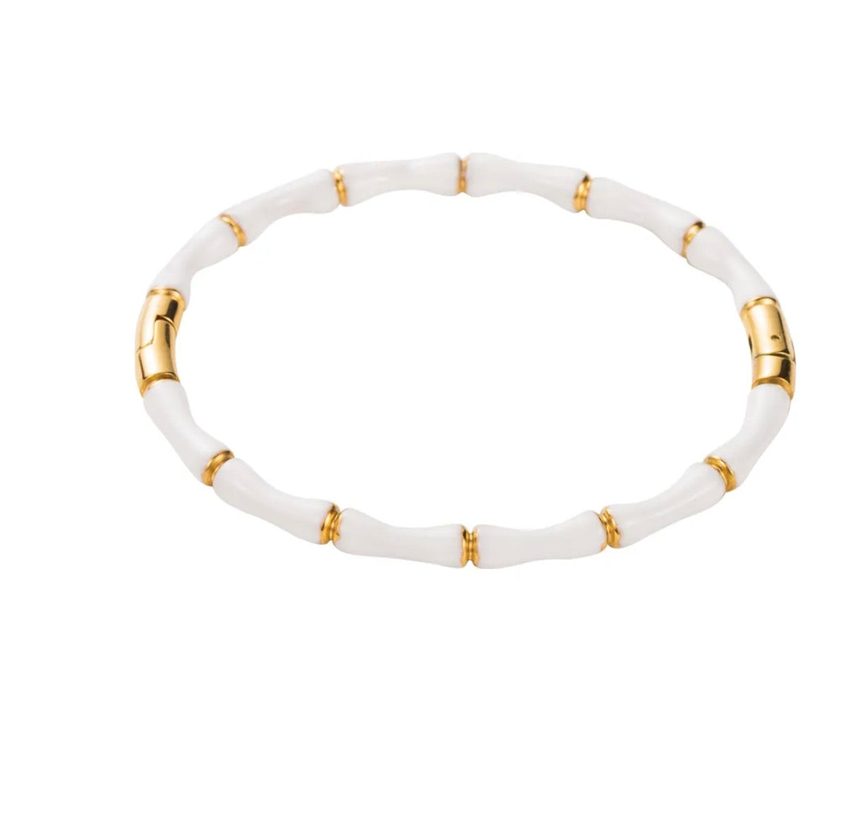Brazalete De Nudo De Bambú Acero Inoxidable