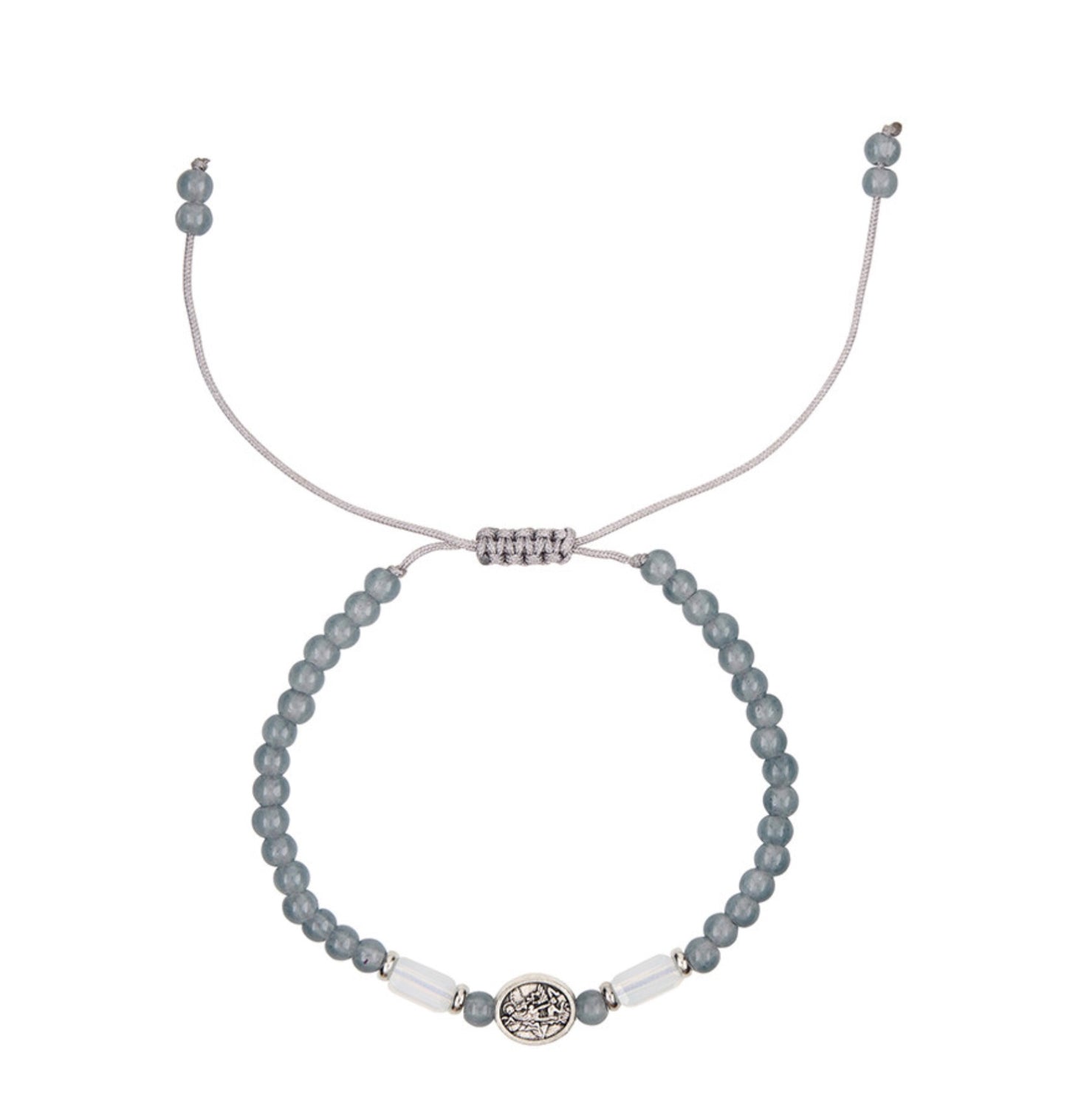 St. Michael Crystal Bar Beaded Bracelet