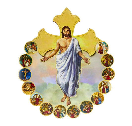 Risen Christ Wood Plaque