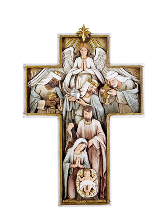 Nativity Cross Plaque