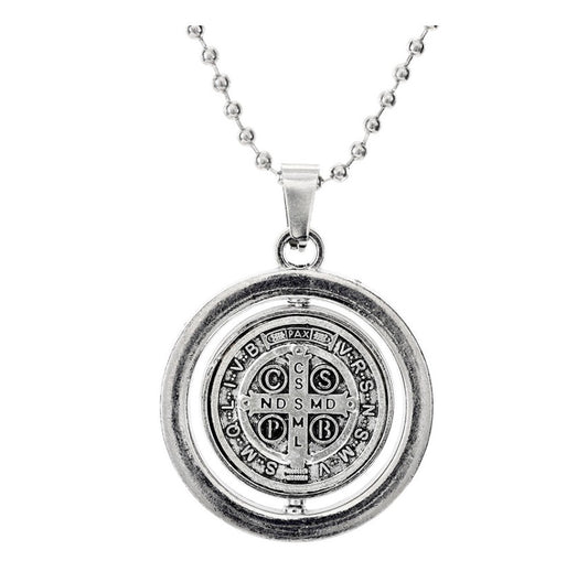 St. Benedict Spinner Pendant