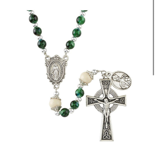 St. Patrick Irish Marbled Rosary