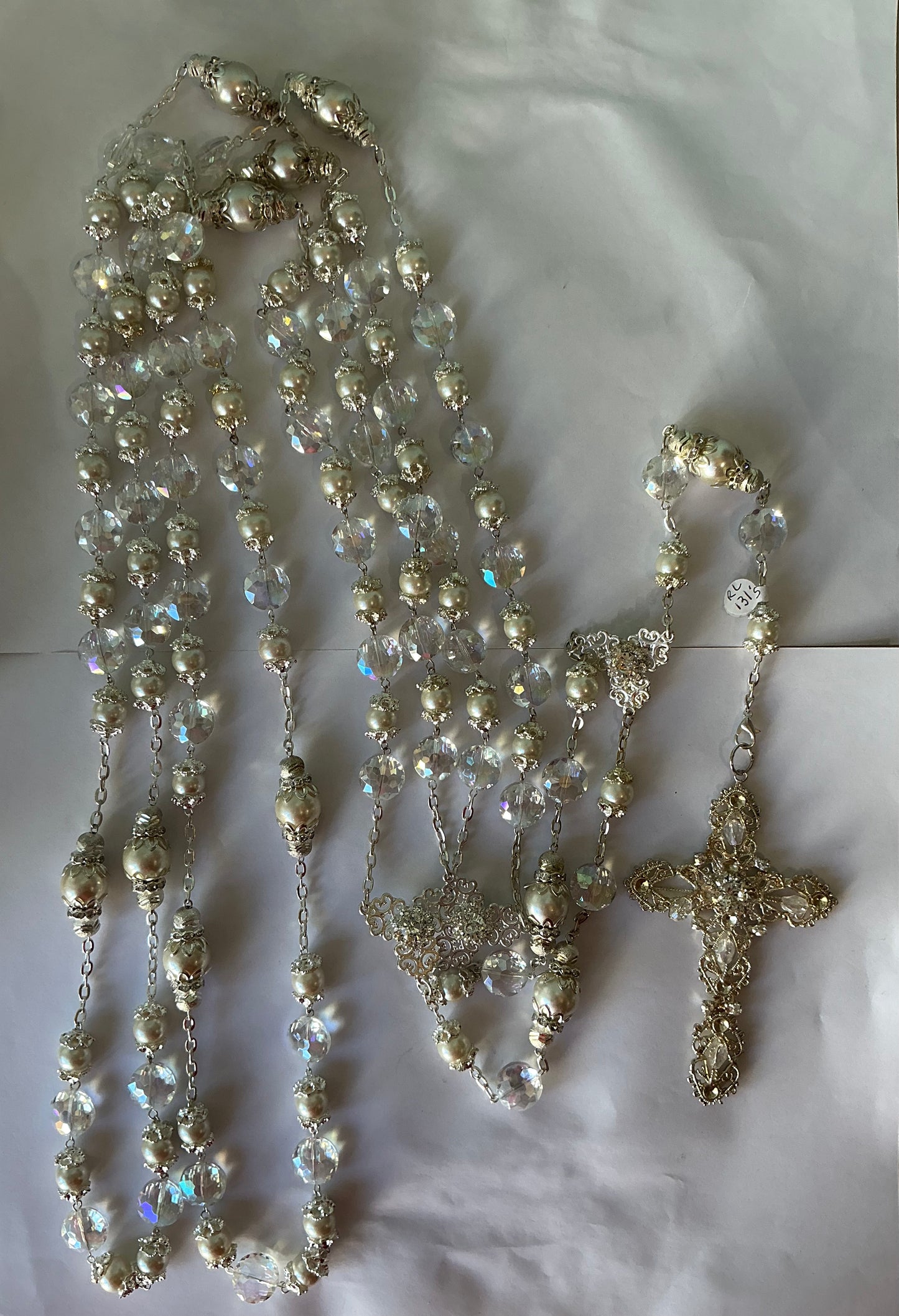Rosary Lasso Silver Beads with Deluxe Box