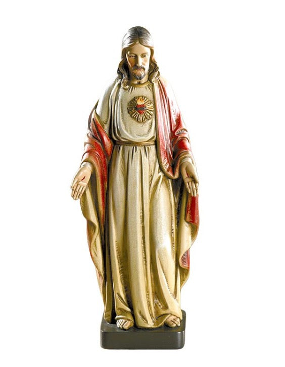 8" Sacred Heart Resin Statue