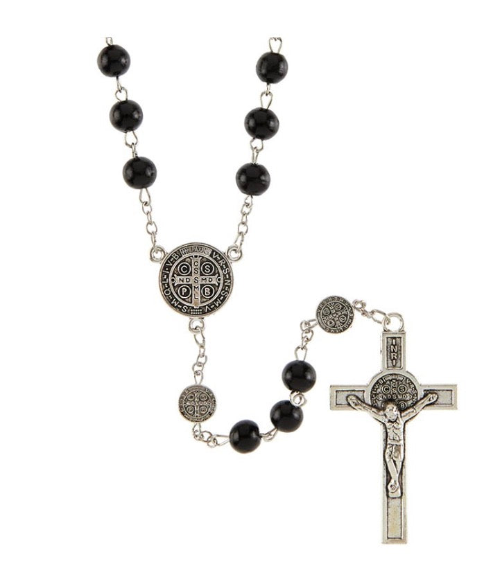 Black St. Benedict Medals Rosary