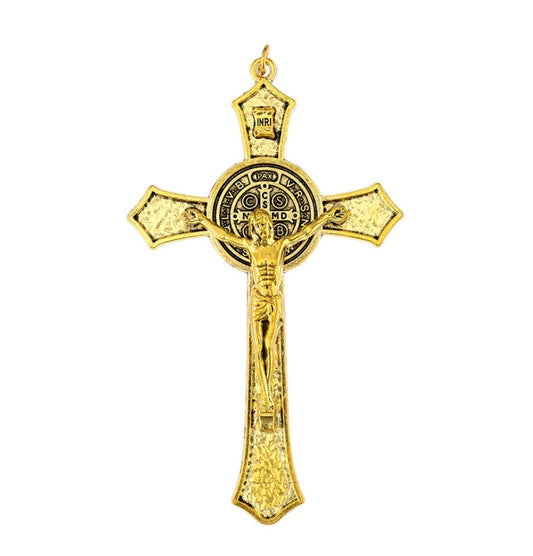 St. Benedict Antique Gold Crucifix
