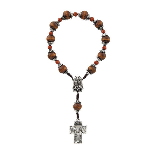 Our Lady of Guadalupe Wood One Decade Rosary