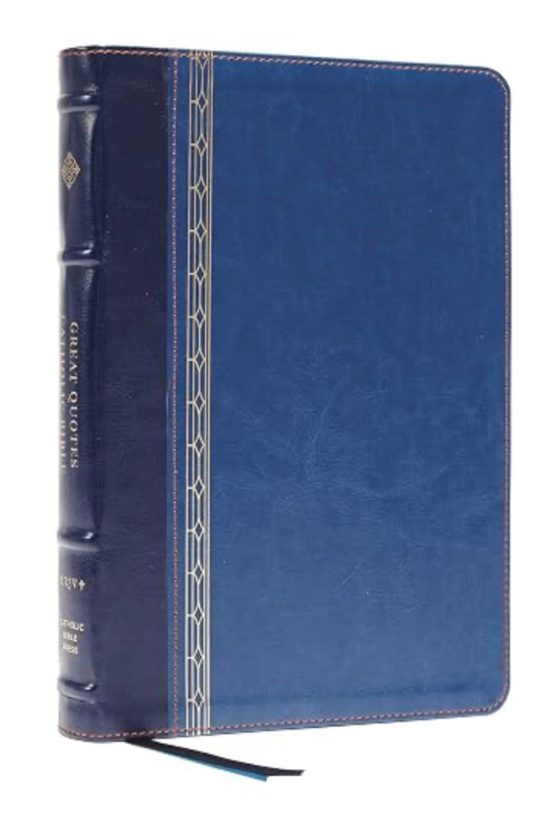 NRSVCE, Great Quotes Catholic Bible, Leathersoft, Blue, Comfort Print: Holy Bible