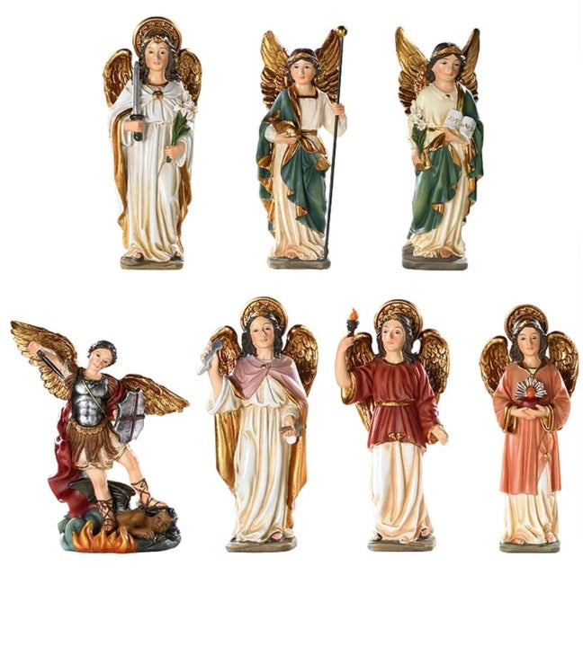 Barcelona 5" Archangel Statue Set - Set of 7