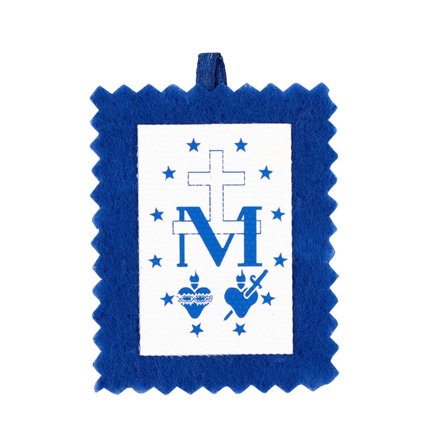 Cordless Blue Scapular with Card