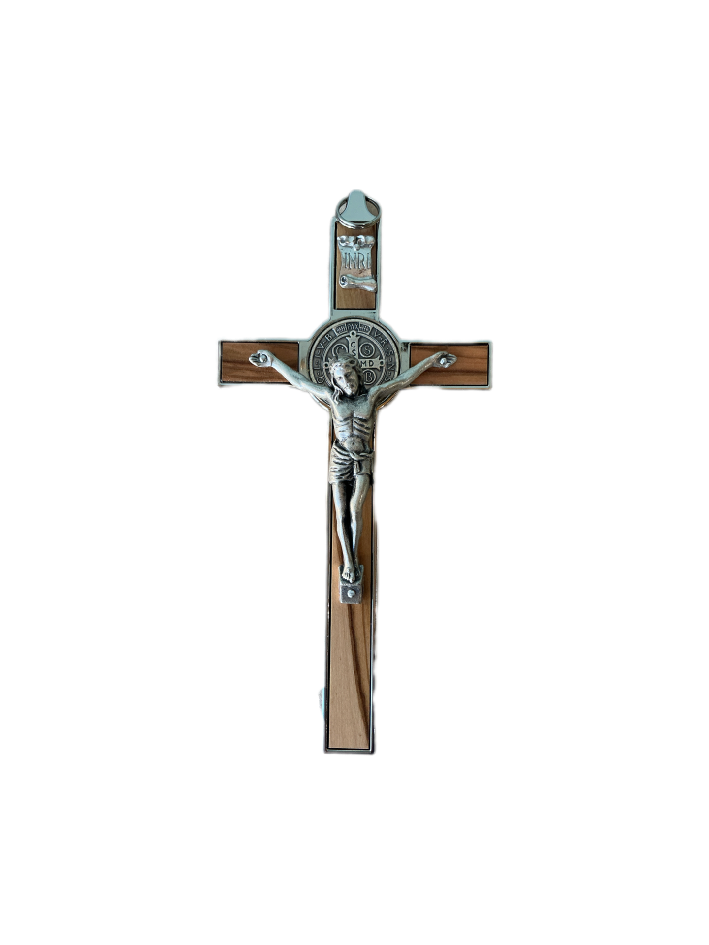 Crucifix St. Benedict with Olive Wood
