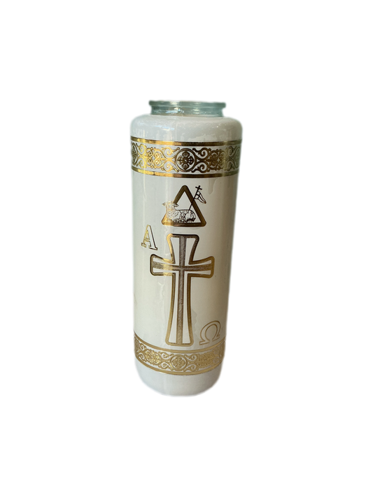 Candle 6-day White  / Gold
