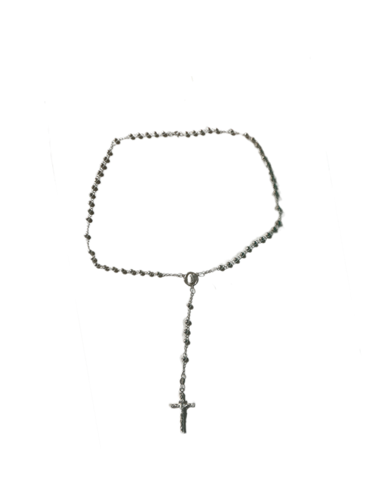 Silver Rosary 20"H 3MM