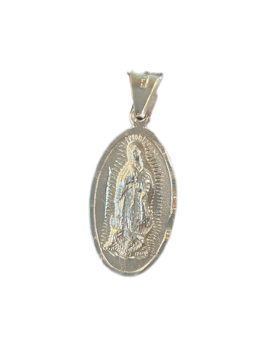 Our Lady Virgen Guadalupe and the other side with prayer