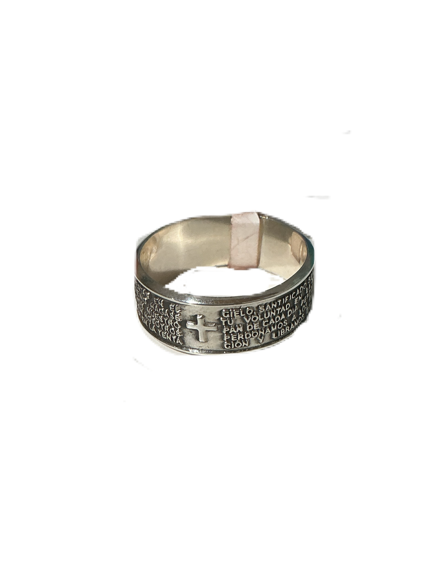 Silver Ring with our father Size #12