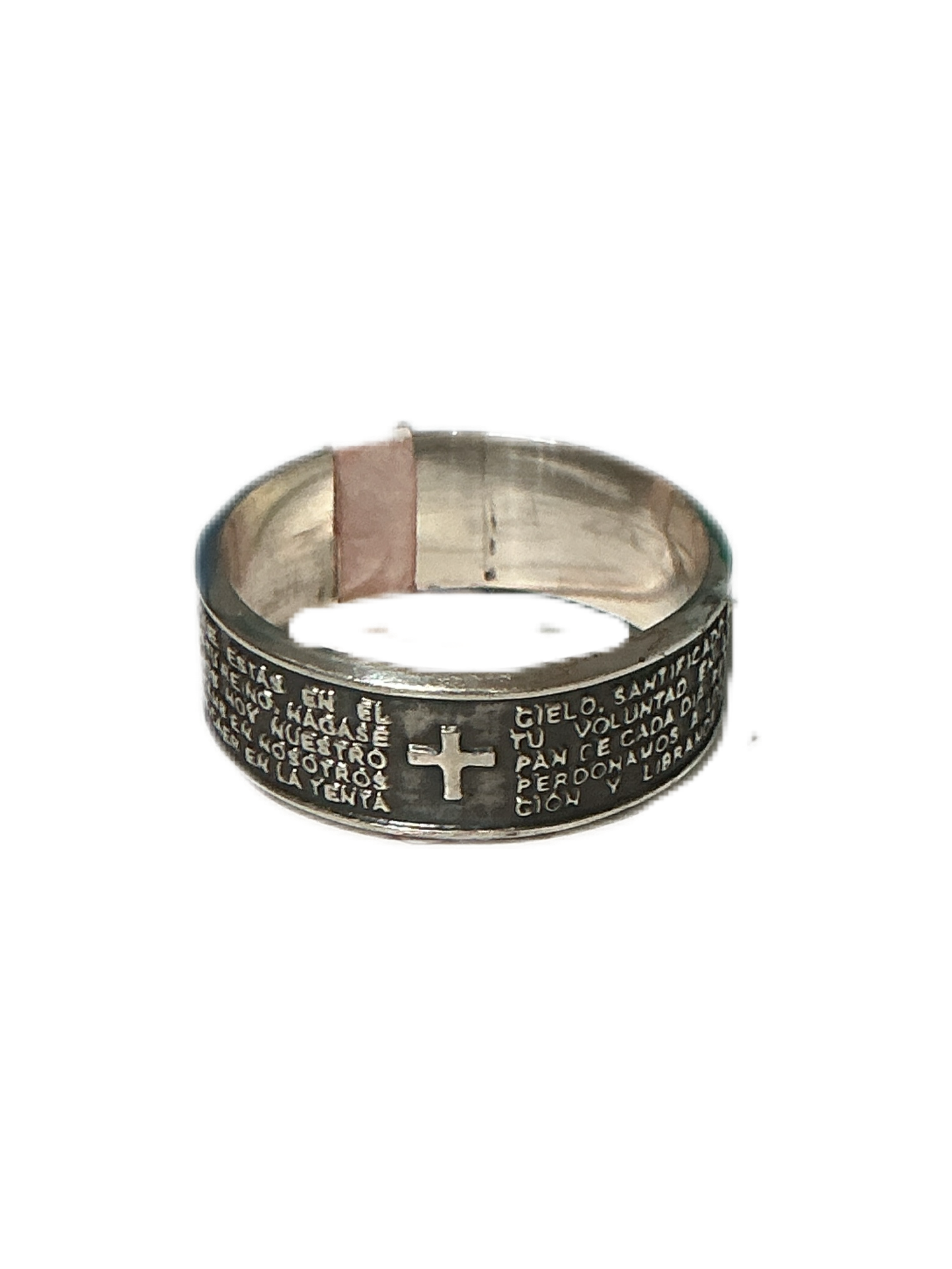 Silver Ring - Our Father Prayer Ring Size #12