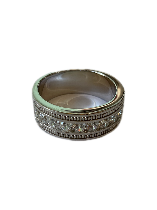 Silver ring with Zirconias Size #11
