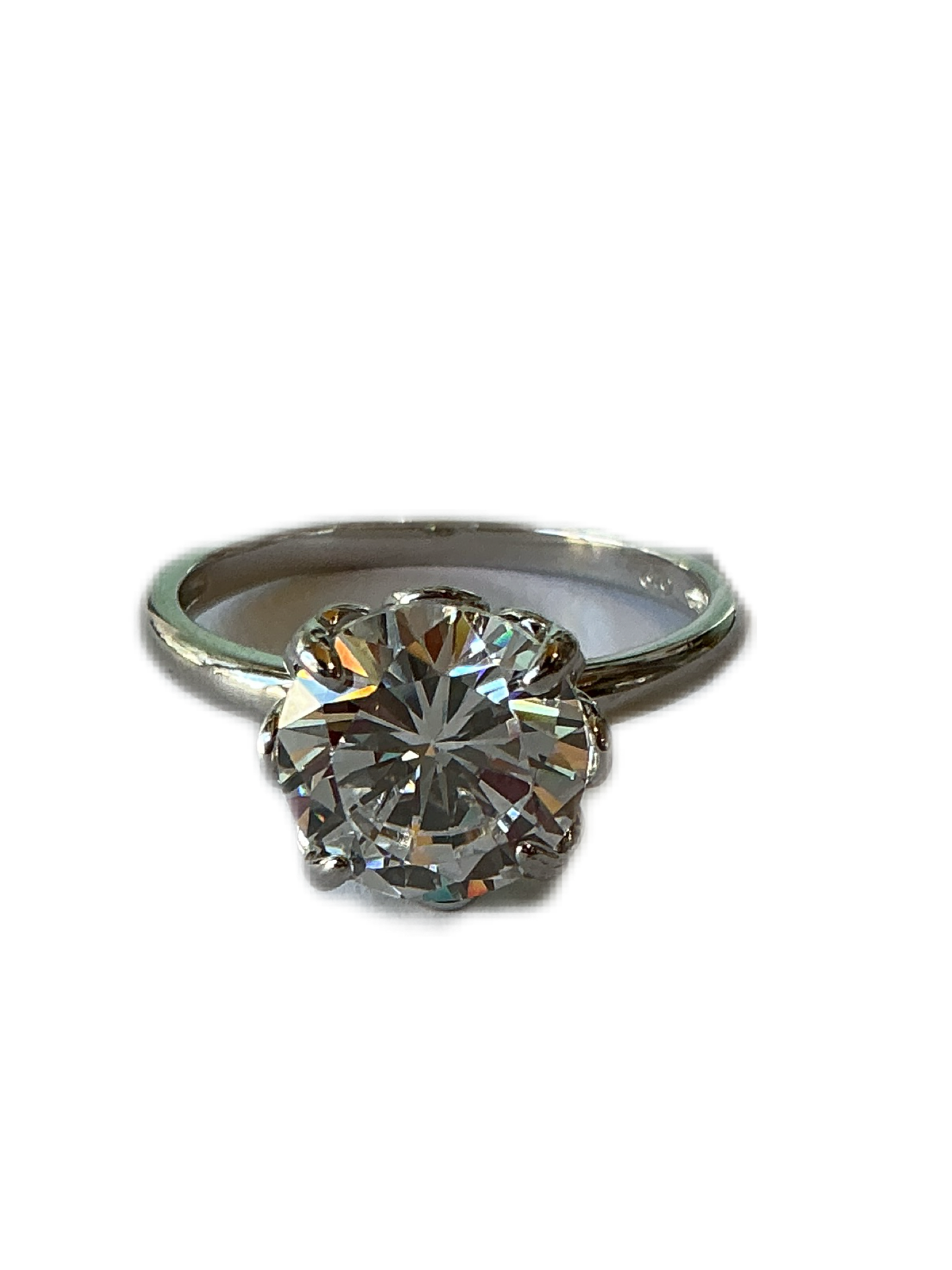 Silver Ring with Stone  Size #7