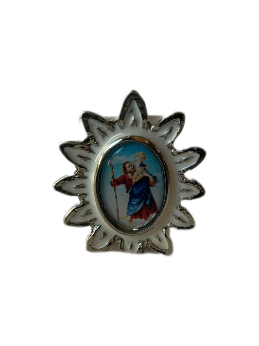 Metal Stand San Cristobal Figurine Min