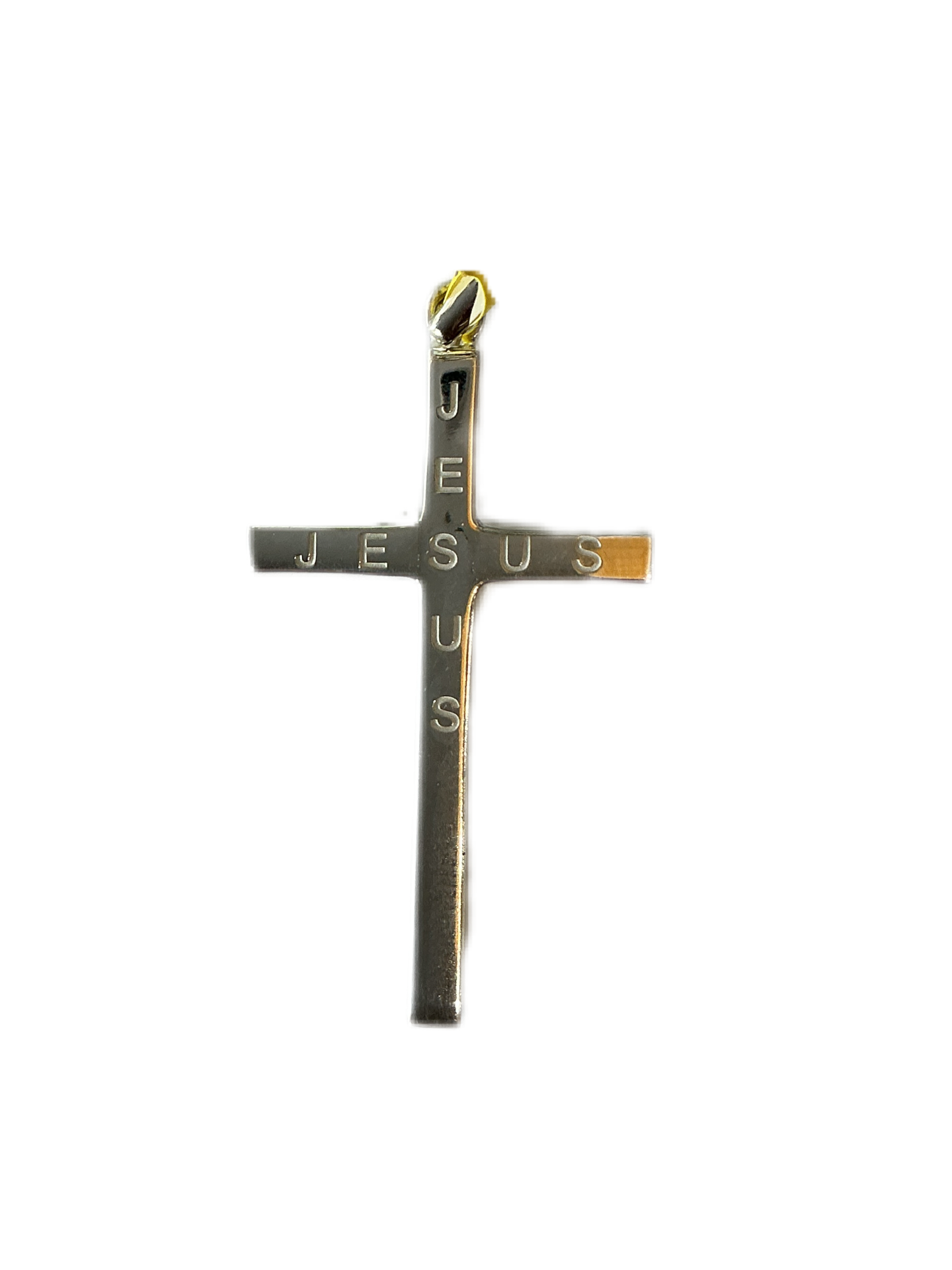 Silver Jesus Cross 1.7"