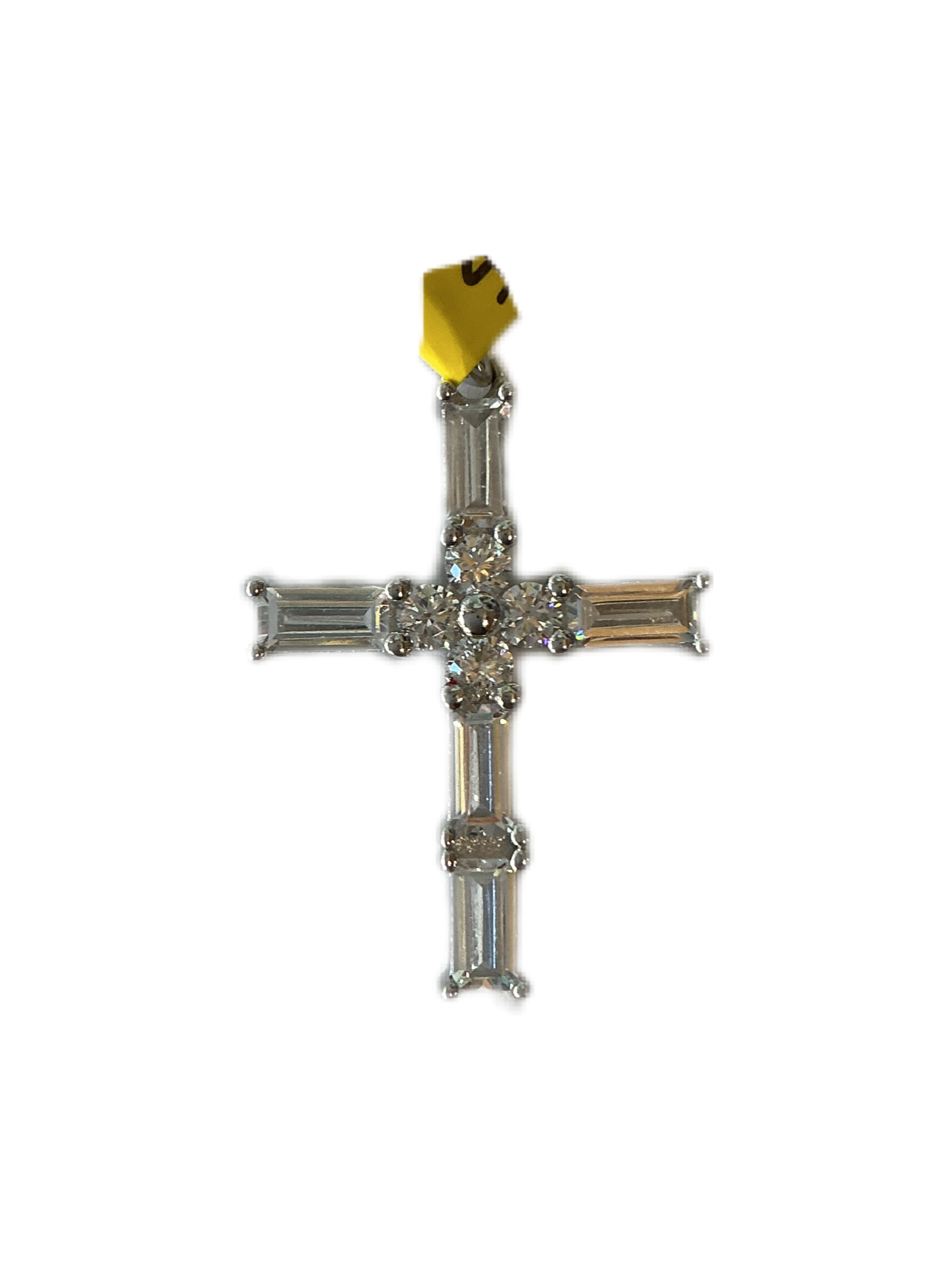 Sterling  Silver Cross Pendant with Zirconia