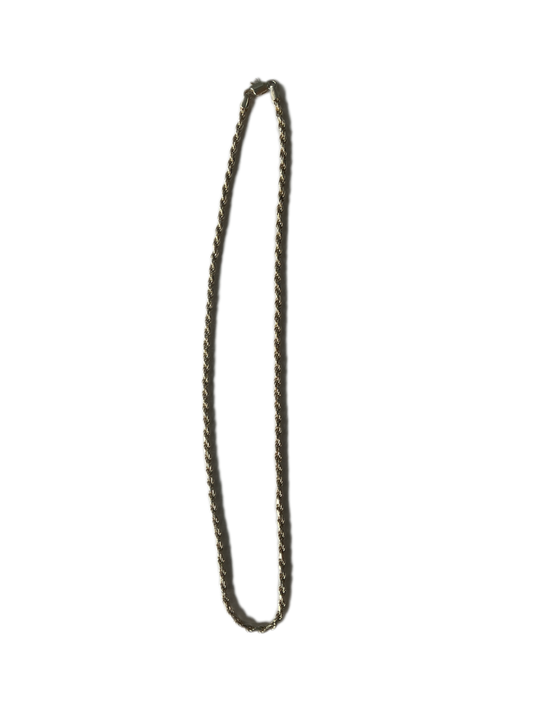 Braided Rope Chain Neclace 18"H