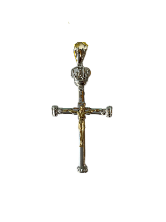 Silver Crucifix with Crystals 2.3"H