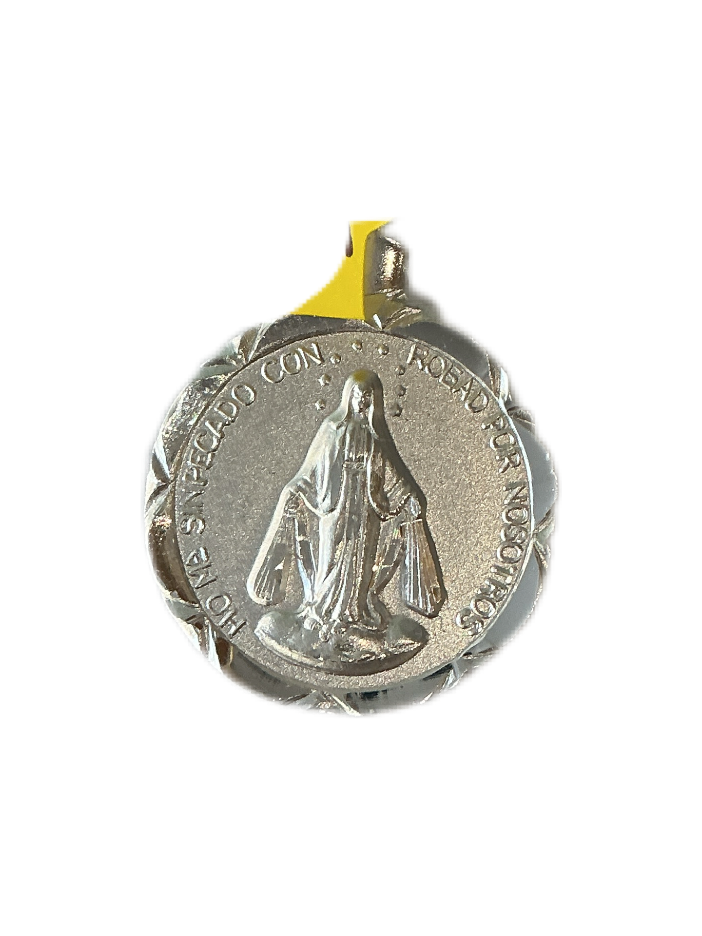 Silver Miraculous Virgin 1"H