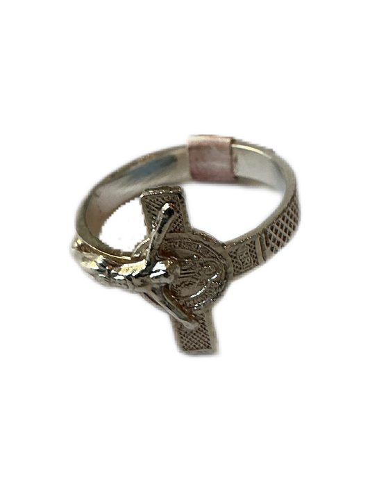 Silver Ring with Crucifix Size#6