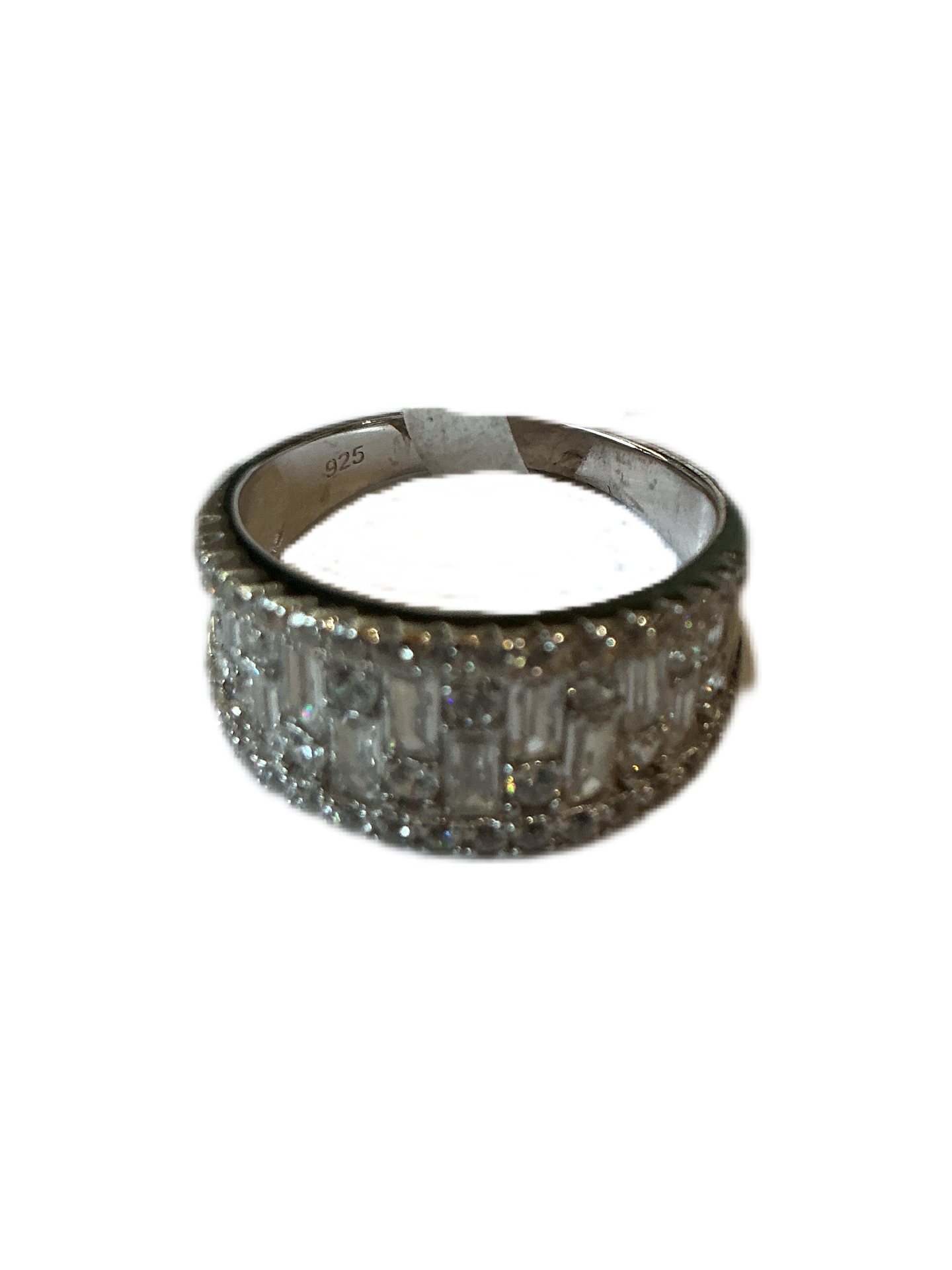 Silver Ring With Zirconias Size# 8