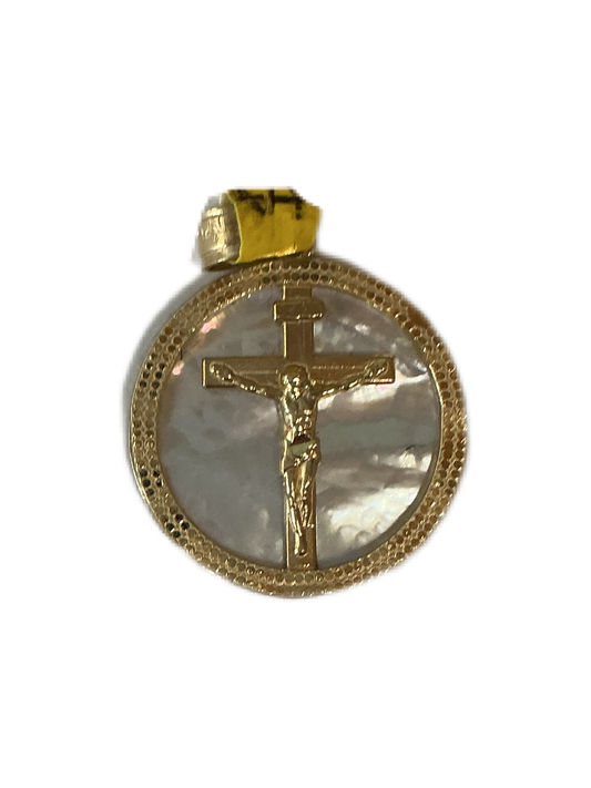 Crucifix Gold Medal 1"H