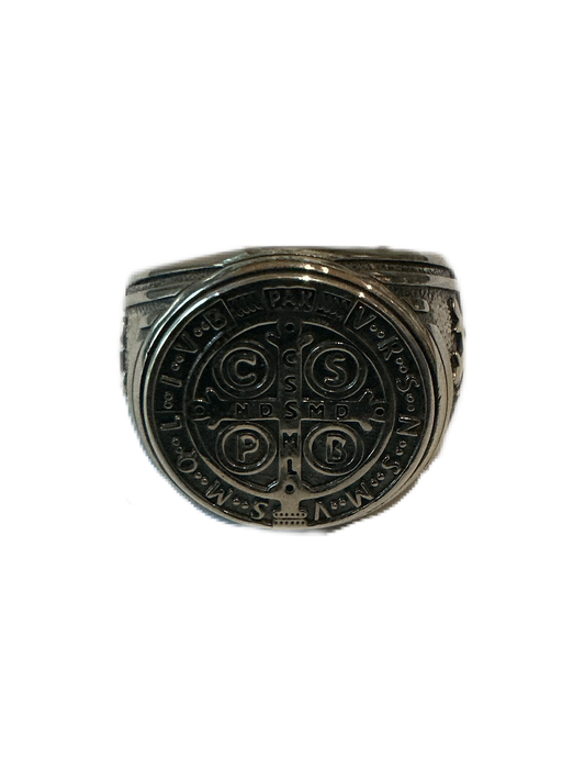 Silver Ring St. Benedict #12