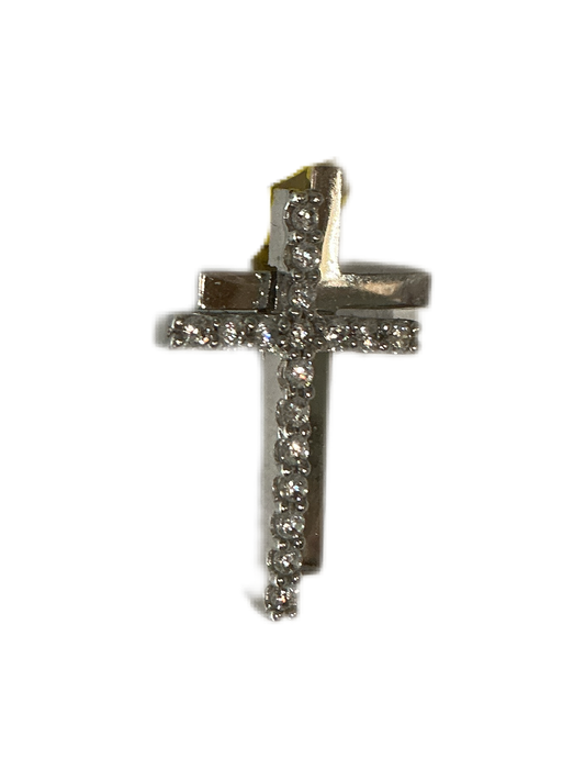 Cross Design Casting White Gold