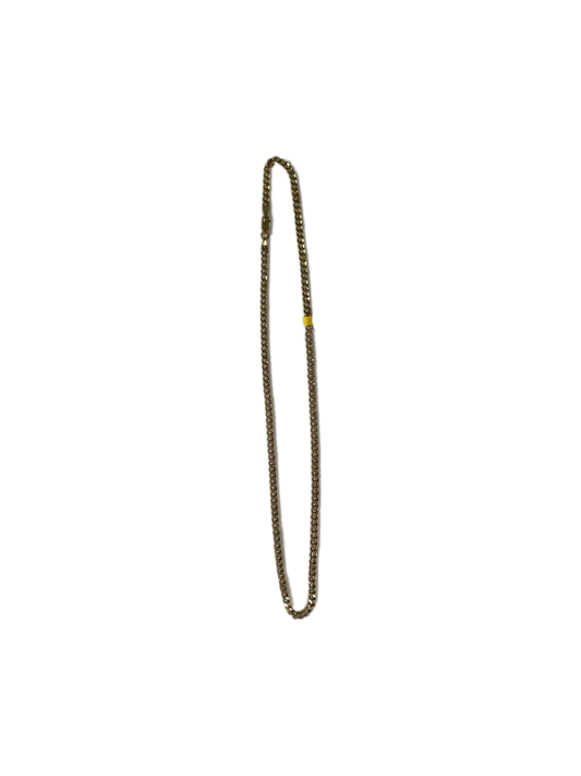 Gold Curb Hollow Chain 20"H