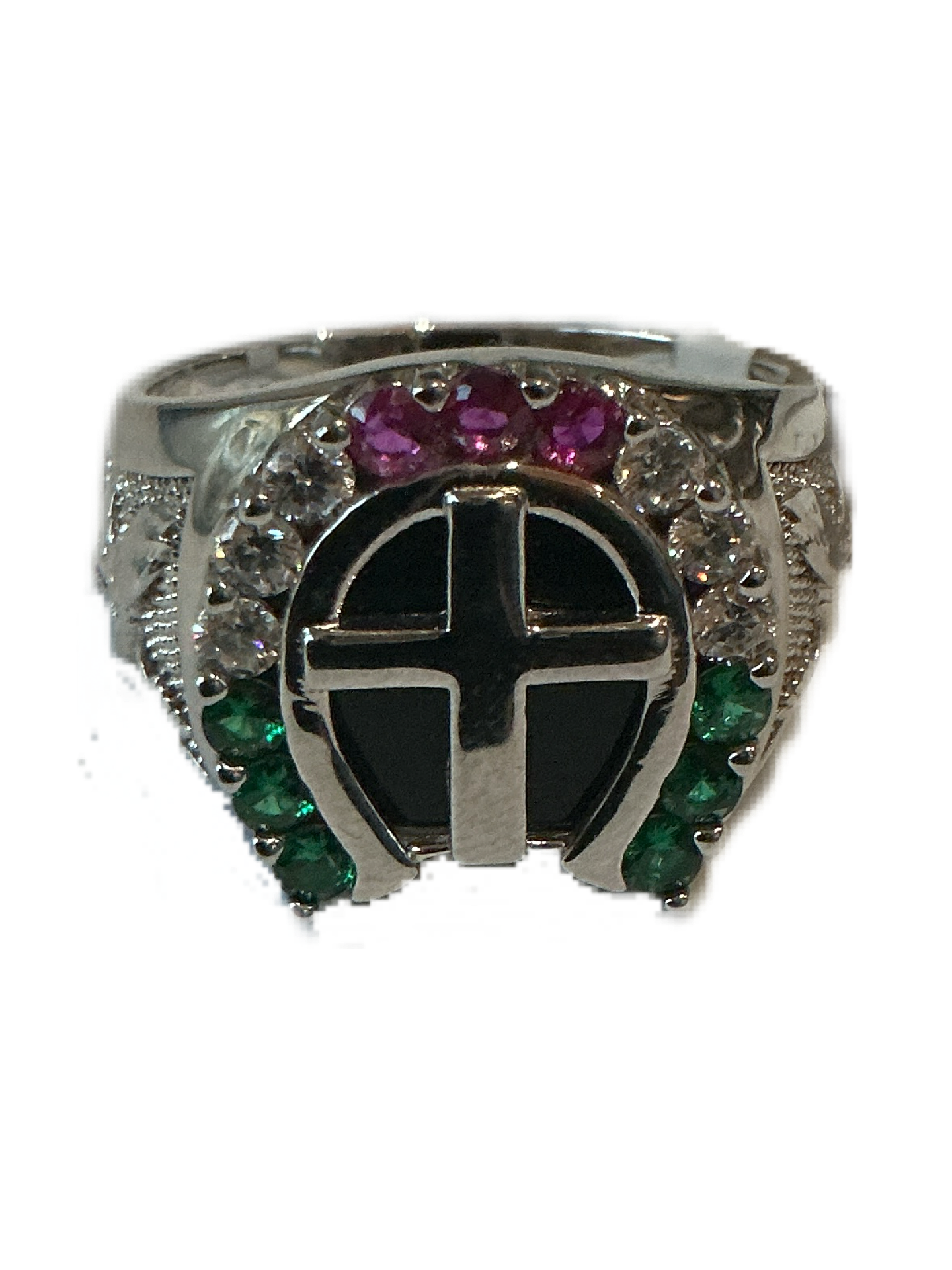 Silver Ring with cross Size #11
