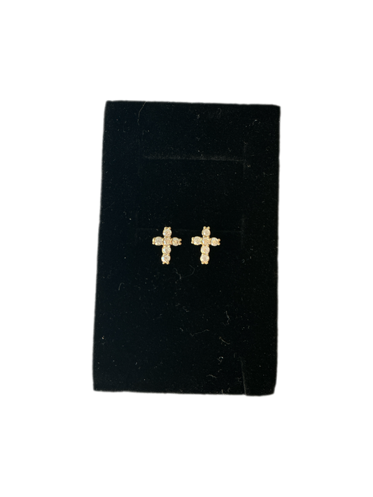 Gold Cross Earings