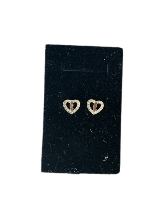 Virgin of Guadalupe gold heart earrings