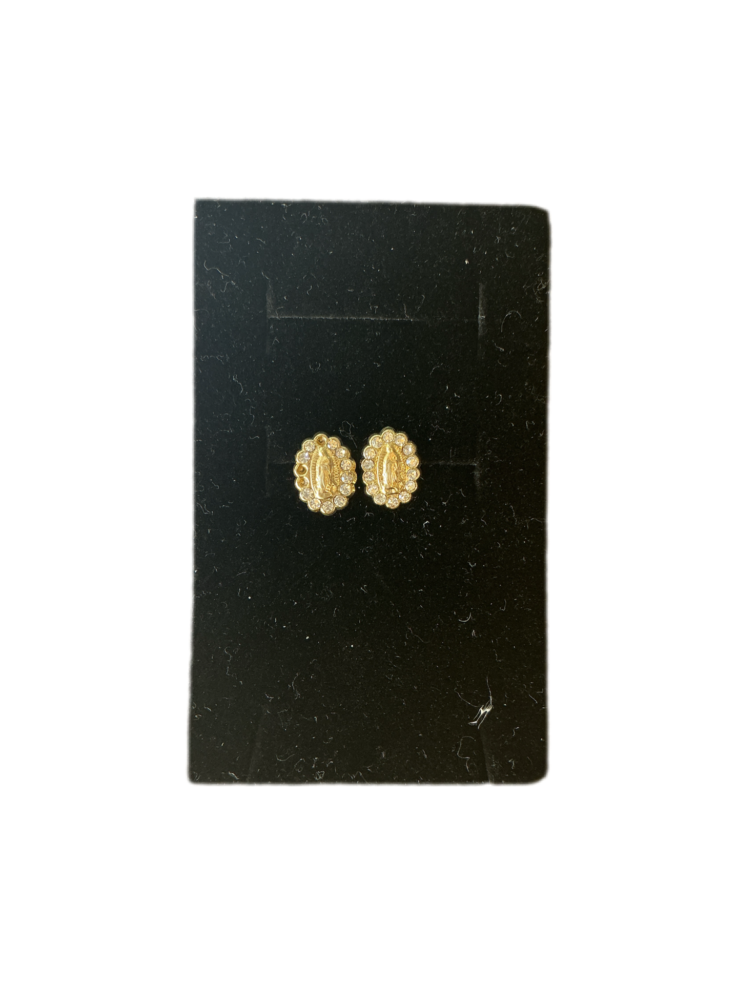 Virgin of Guadalupe gold earrings