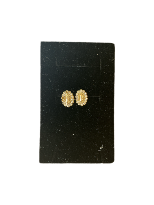 Virgin of Guadalupe gold earrings