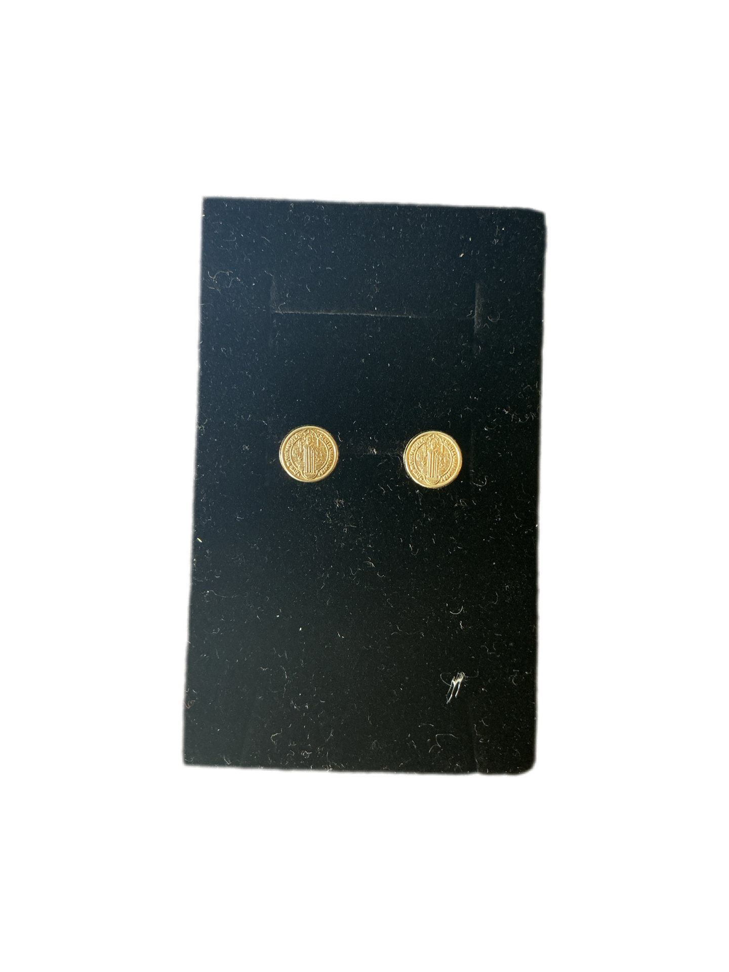 Gold earrings of Saint Benedict