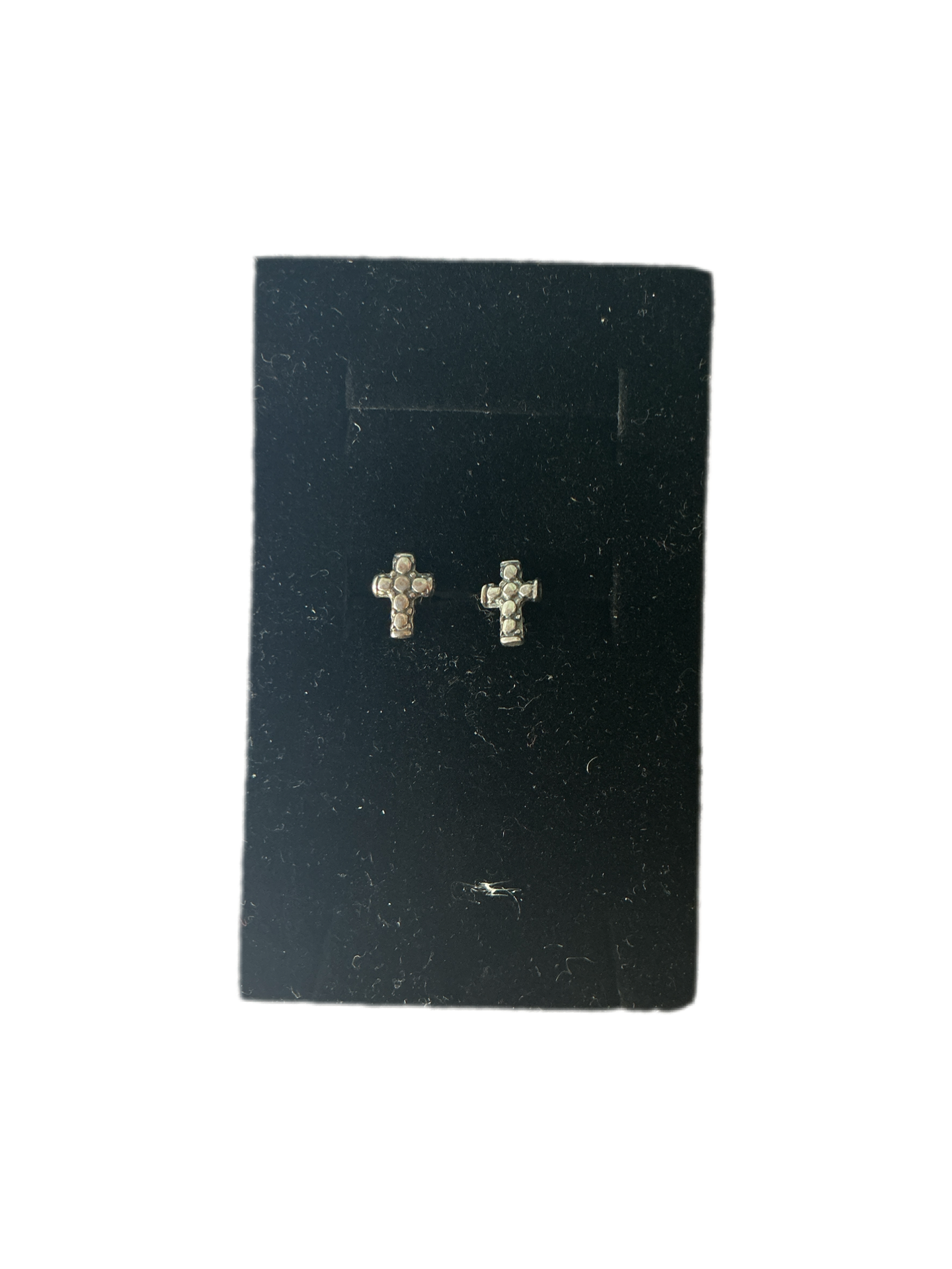 silver cross earrings