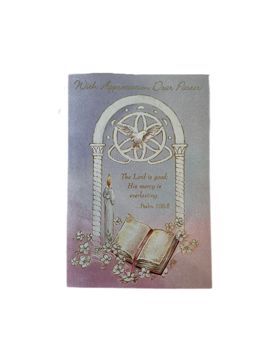 With Appreciation Dear Pastor Card
