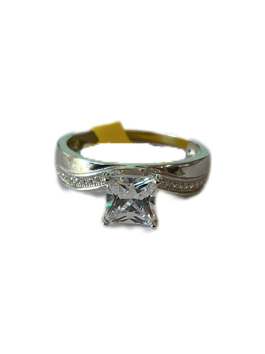 Sterling Silver Classic Filigree Pattern Promise Engagement Ring Size#8
