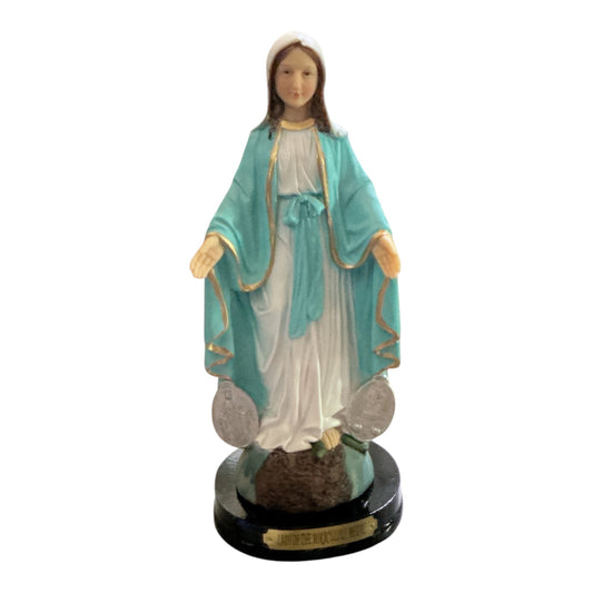 8” WOODEN BASE MIRACULOUS MEDAL