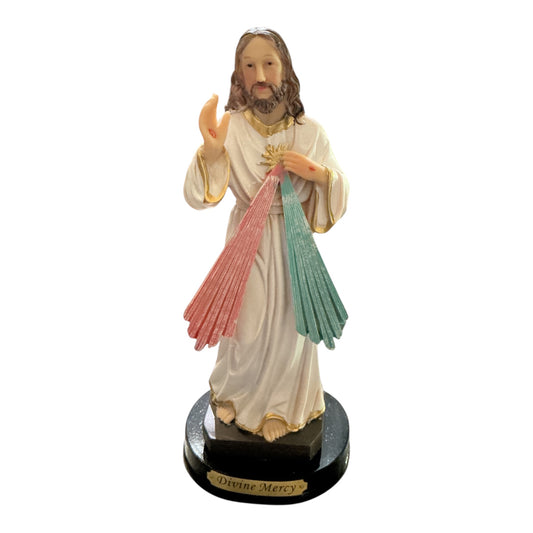 8" WOODEN BASE DIVINE MERCY