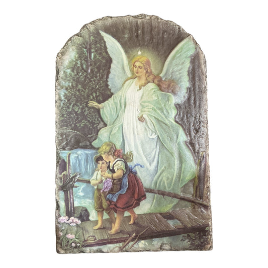 Marco Sevelli Guardián Angel Arched Tile Plaque with Stand