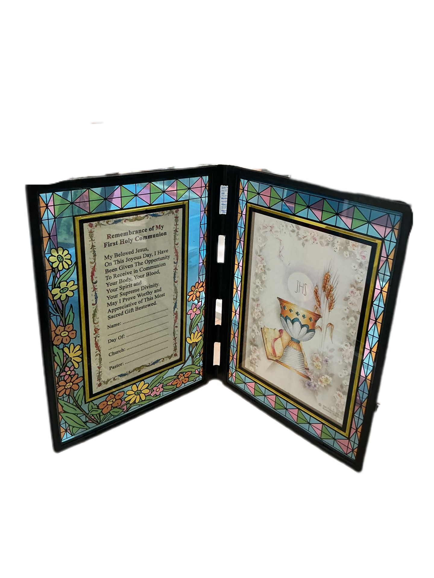 Stained Glass Plaque Holy Comm
