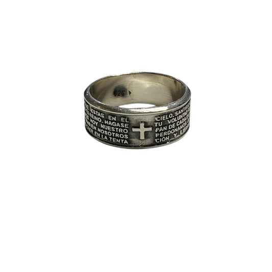 Anillo de Plata Padre Nuestro #9